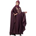 Designer Irani Kaftan with embroidery work- Wine